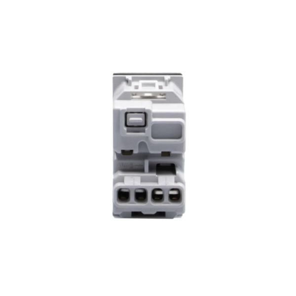 Axial pushbutton 1P NO 10 A - 250 Va.c. - lightable with led lamp - 1 module - Black 