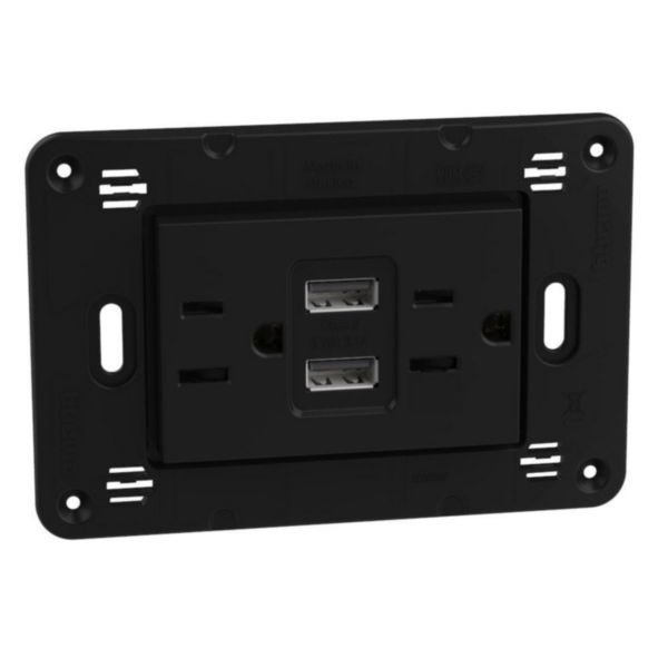 American standard 2 P+E 15 A 127/250 VA universal duplex socket