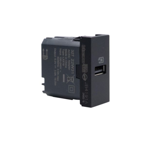 Single USB charger - 1 x Type-A - 5 V= - 3 A - 15 W 