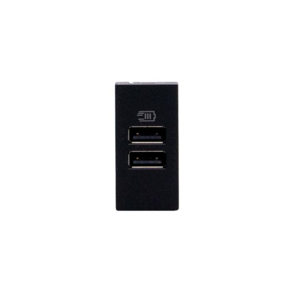 Double USB charger - 2 x Type-A - 5 V= - 3 A - 15 W 