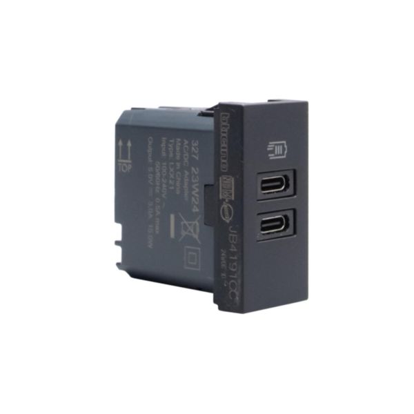 Double USB charger - 2 x Type-C - 5 V= - 3 A - 15 W