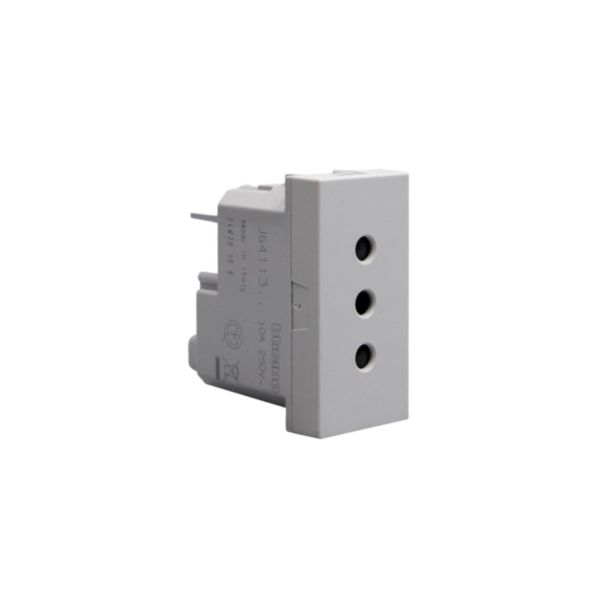 Italian standard P11 socket outlets. 2P+E 10 A 250 Va.c.