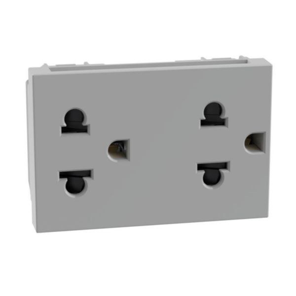 Euro/American standard Duplex socket outlets  2P+E 16 A 127/250 Va.c.