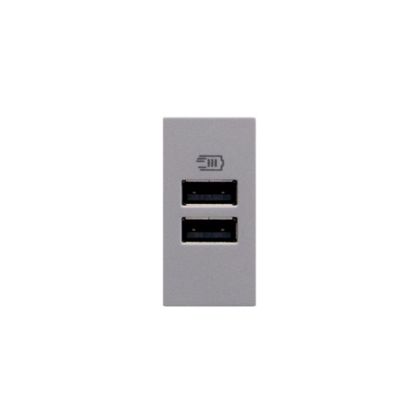 Double USB sockets - 2 x Type-A - 5 V= - 3 A - 15 W 