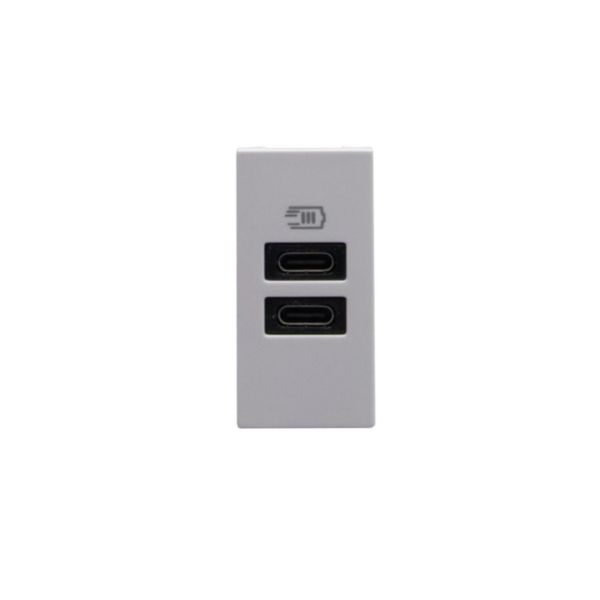 Double USB sockets - 2 x Type-C - 5 V= - 3 A - 15 W 