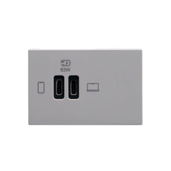 Double USB sockets - 2 x Type-C 63 W 