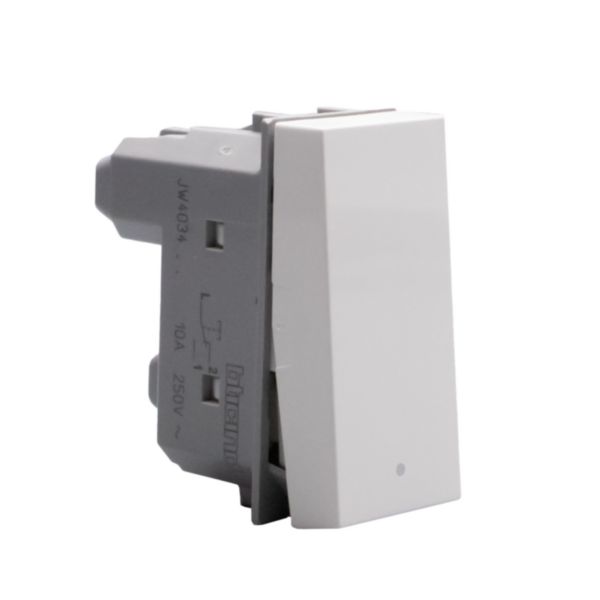 Pushbutton with 1 changeover contact 10 A 250 Va.c. - 1P (NO) / 1P (NC), lightable