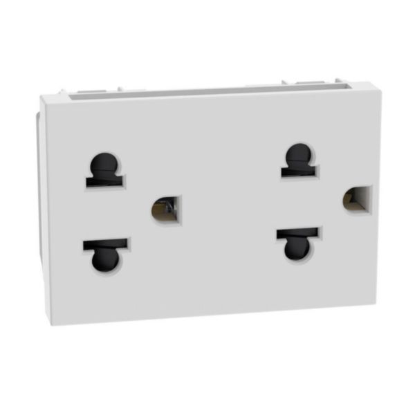 Euro/American standard Duplex socket outlets  2P+E 16 A 127/250 Va.c.