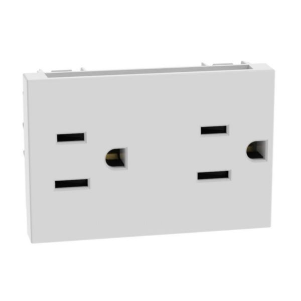 American standard Universal duplex socket 2P+E 15 A - 127/250 Va.c.