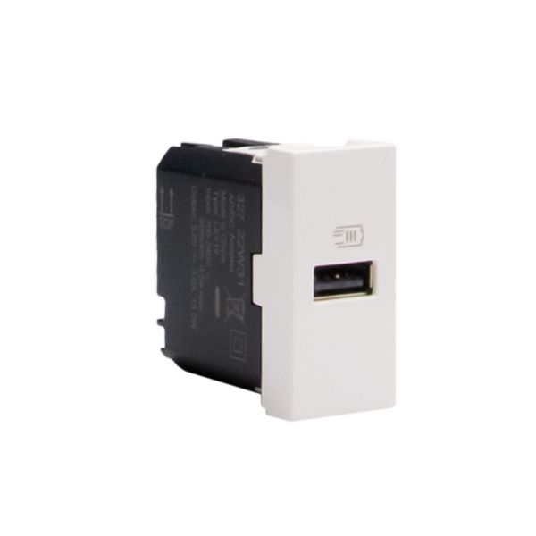 Single USB sockets - 1 x Type-A - 5 V= - 3 A - 15 W  