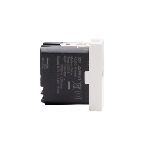 Single USB sockets - 1 x Type-A - 5 V= - 3 A - 15 W  