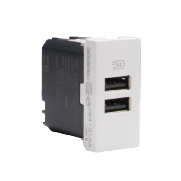 Double USB sockets - 2 x Type-A - 5 V= - 3 A - 15 W  