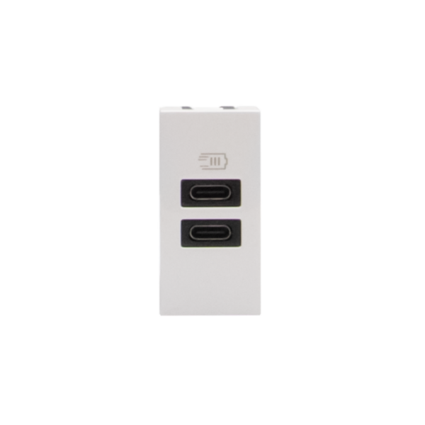 Double USB sockets - 2 x Type-C - 5 V= - 3 A - 15 W  