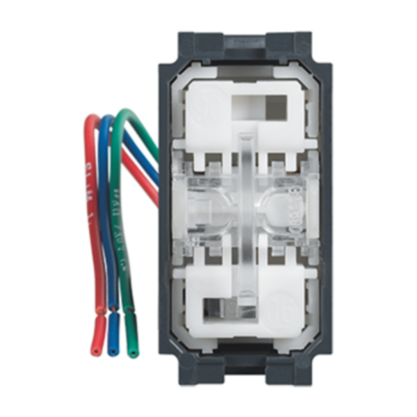 1P 10 AX, 250 Vac changeover switch, double-key 1-0-2 for hotel