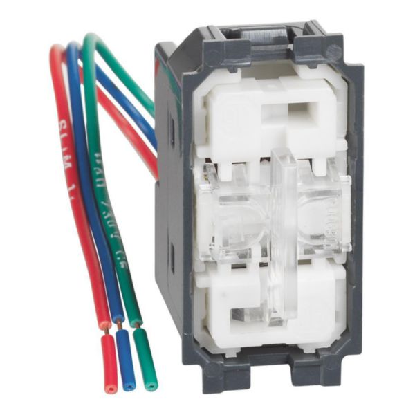 1P 10 AX, 250 Vac changeover switch, double-key 1-0-2 for hotel