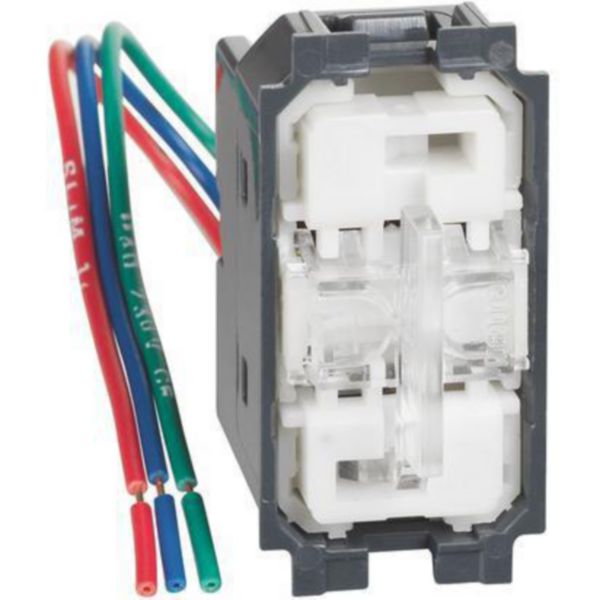 1P 10 AX, 127 Vac changeover switch, double-key 1-0-2 for hotel