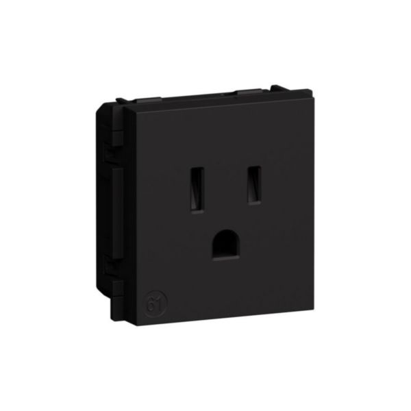 American standard 2 P+E 15 A 127/250 VA socket - shielded tulip