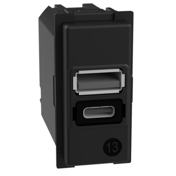 USB charger with 2 type A and C ports - 15W