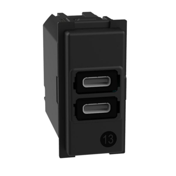 USB charger with 2 type C ports  - 15W