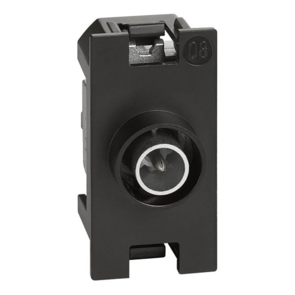 Passthrough coaxial socket -14 dB attenuation, for centralised aerial systems