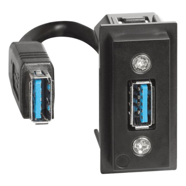 Pre-connected type A USB connector