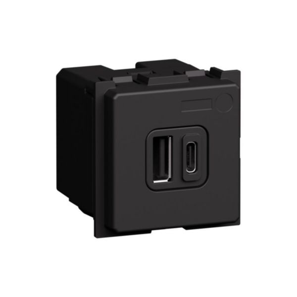 USB charger with 2 type A and C ports - 20W