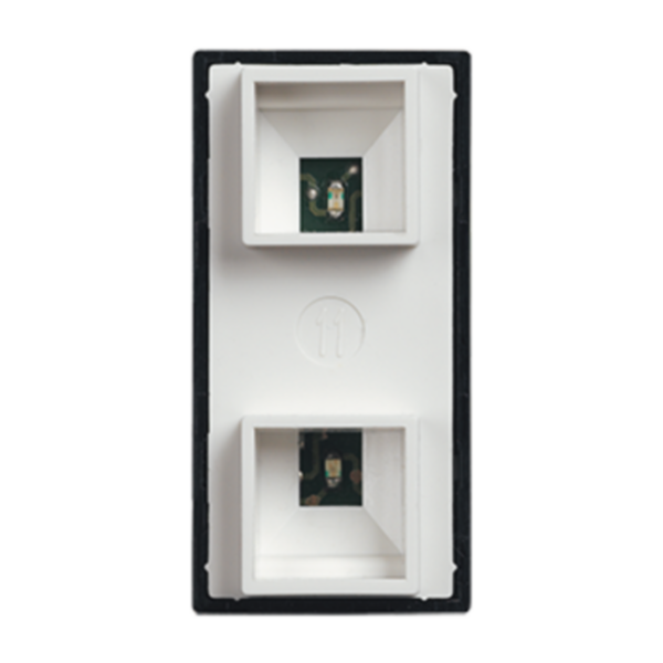 Lampholder with two built-in LEDS, green and red