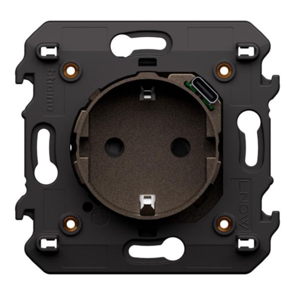 German standard electric socket with integrated USB charger. 