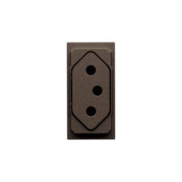 2P+E 20A 250VA flat brasilian std. socket - shuttered contact tubes