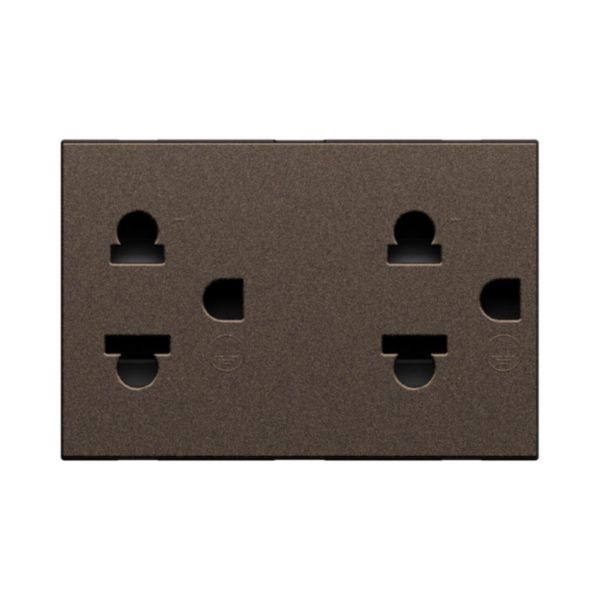 Euro american standard 2 P+E 16 A - 127/250 VA universal duplex socket
