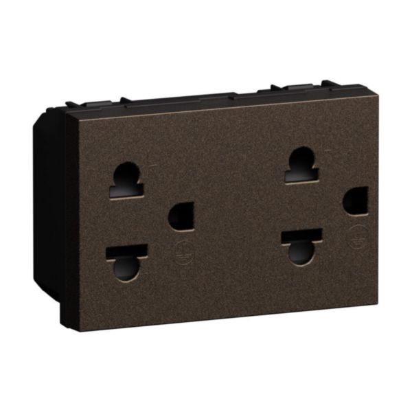 Euro american standard 2 P+E 16 A - 127/250 VA universal duplex socket