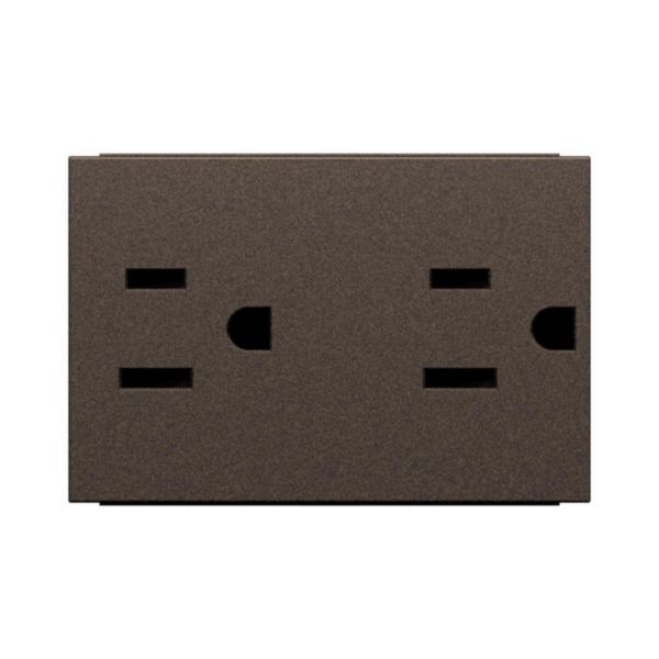 American standard 2 P+E 15 A - 127/250 VA universal duplex socket 