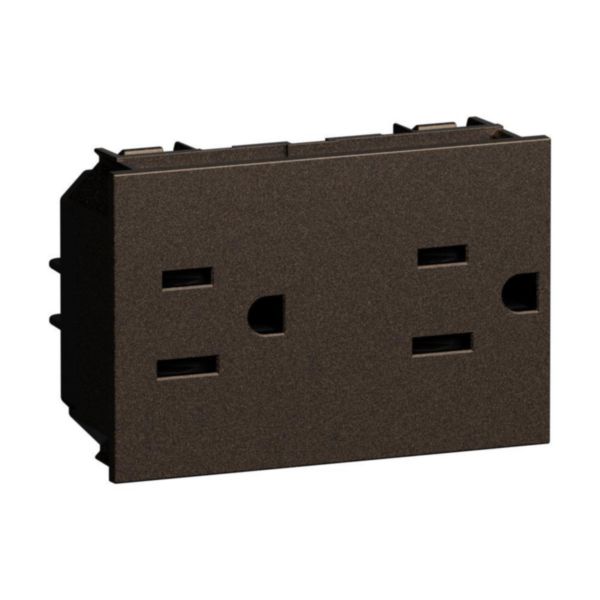 American standard 2 P+E 15 A - 127/250 VA universal duplex socket 