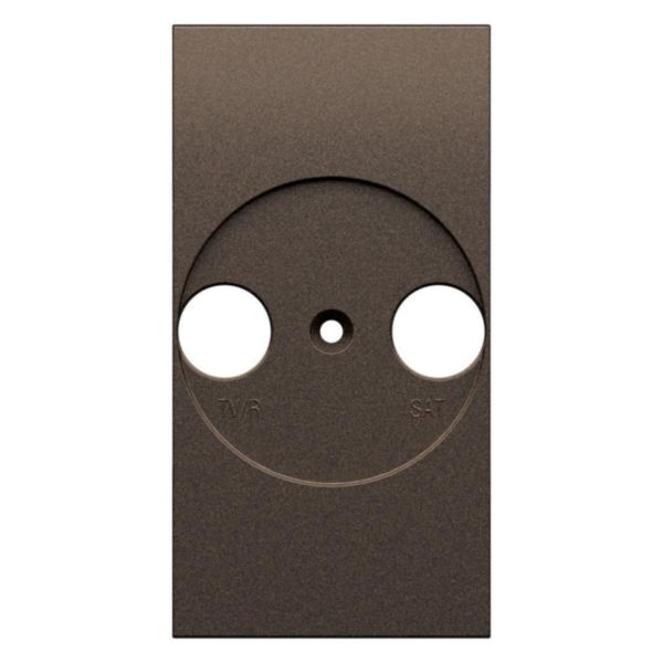 Cover for TV-SAT sockets - no brand BTicino - 2 modules. Bronze