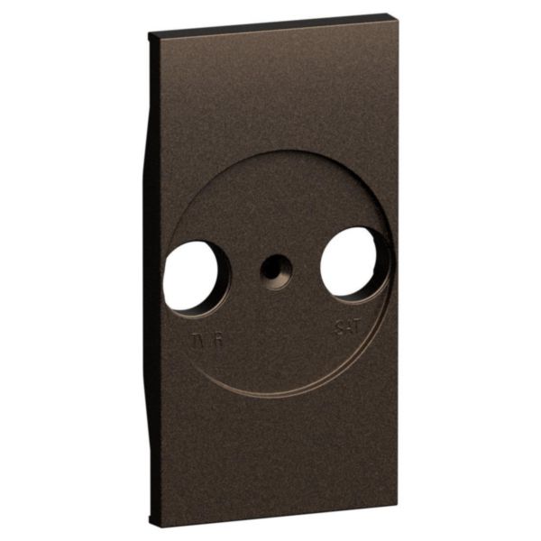 Cover for TV-SAT sockets - no brand BTicino - 2 modules. Bronze