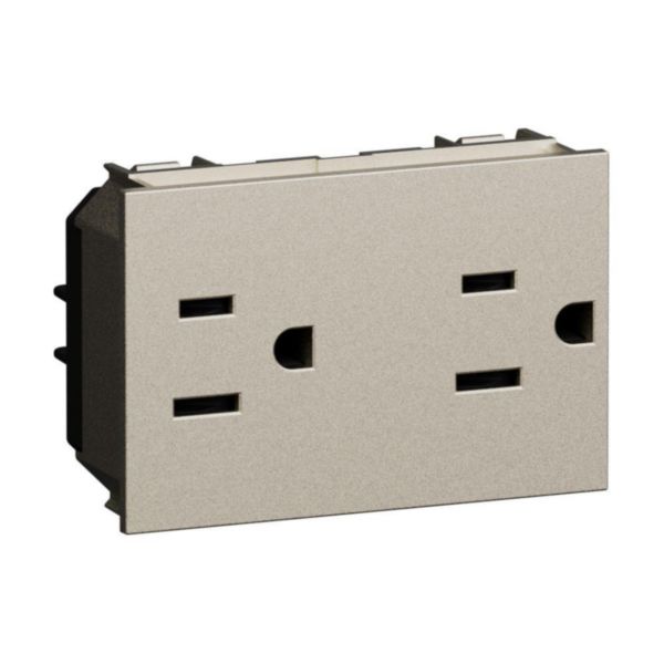 American standard 2 P+E 15 A - 127/250 VA universal duplex socket 