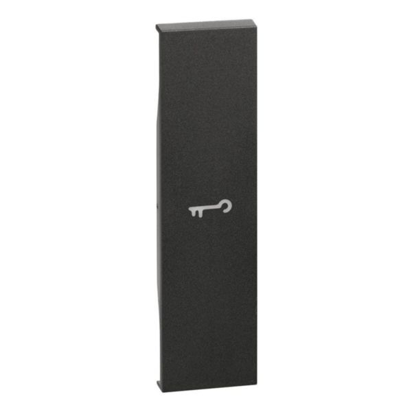 Lightable cover with key symbol - 1 module - Black