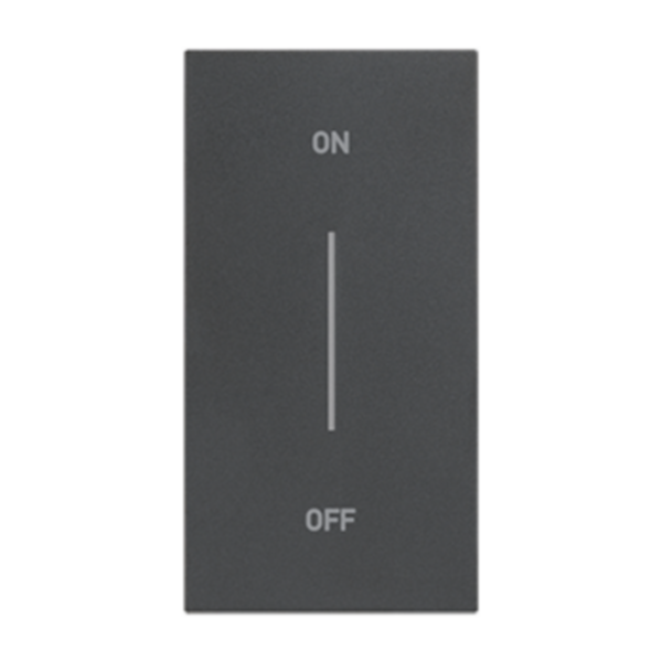 Lightable cover, 2 modules - ON/OFF symbol. For devices item K4672M2L and item K4652M2. Black.