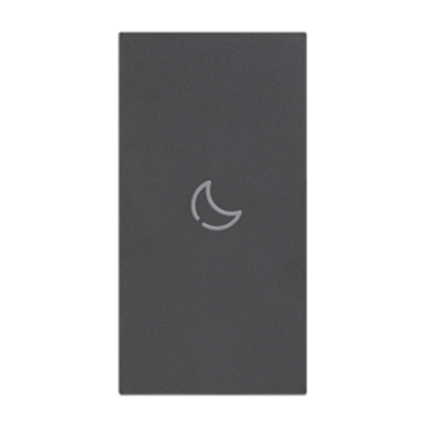 Lightable cover, 2 modules - BED symbol. For devices item K4672M2L and item K4652M2. Black.