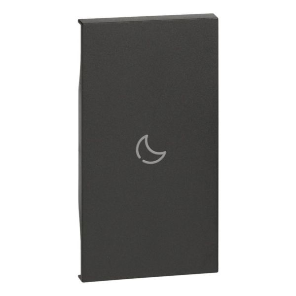 Lightable cover, 2 modules - BED symbol. For devices item K4672M2L and item K4652M2. Black.