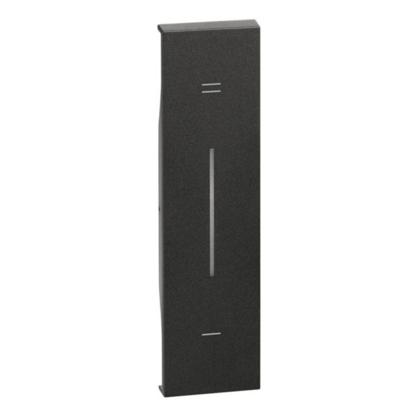 Lightable cover, 1 module - + and - symbol for items K4672M2L, K4652M2 and item K4652M3. Black