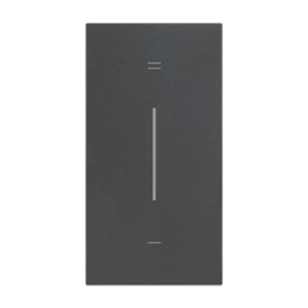 Lightable cover, 1 module - + and - symbol for items K4672M2L and item K4652M2. Black.