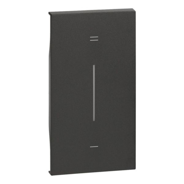 Lightable cover, 1 module - + and - symbol for items K4672M2L and item K4652M2. Black.