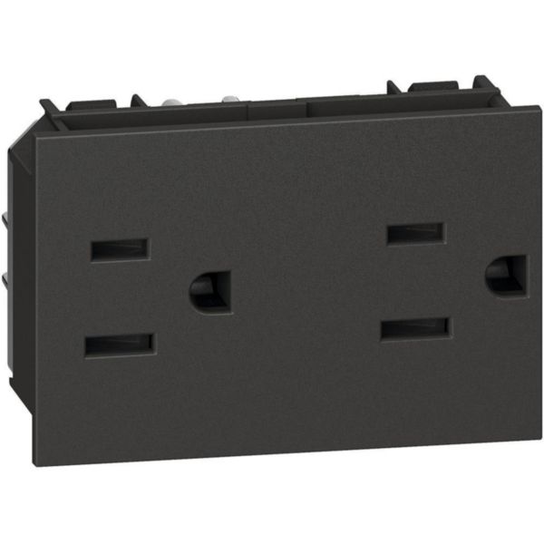 American standard 2 P+E 15 A 127/250 Vac universal duplexsocket