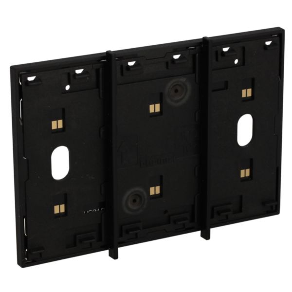 Electrified frame for the installation of up to 3 digital controls - Black.