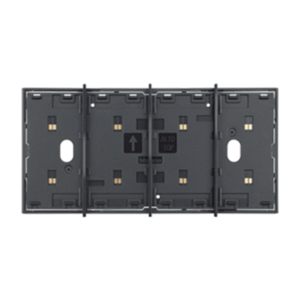 Electrified framefor the installation of up to 4 digital controls. Black.