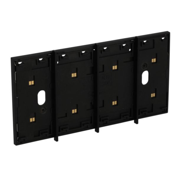 Electrified framefor the installation of up to 4 digital controls. Black.