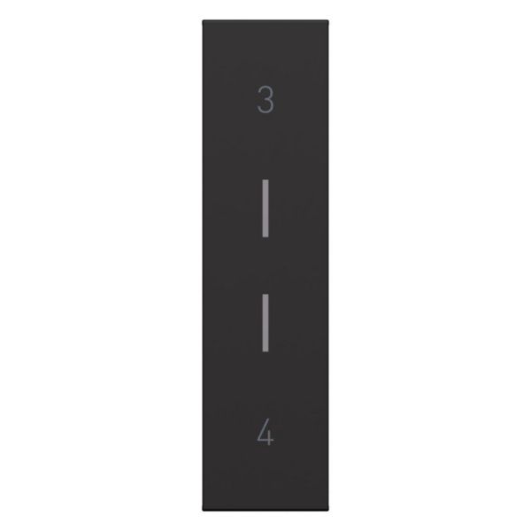 Cover with symbols for multifunction controls.