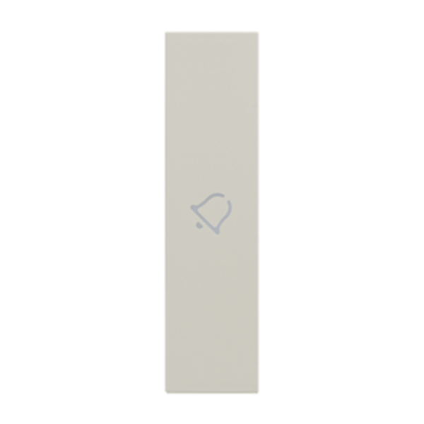 Lightable cover with bell symbol - 1 module - sand