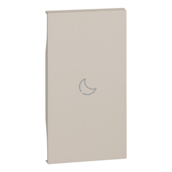 Lightable cover, 2 modules - BED symbol. For devices item K4672M2L and item K4652M2. Sand.